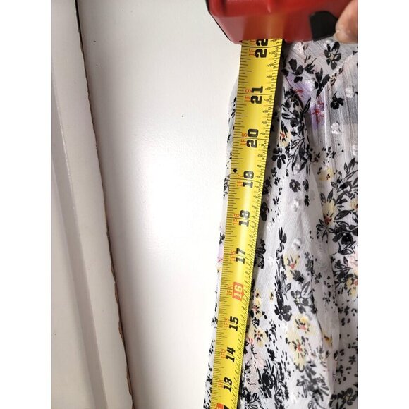 Torrid Floral Long-Sleeve Tie-Waist Dress With V-Neck & Elastic Cuffs Size L - Picture 14 of 14